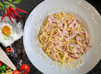 Spaghetti Carabonara Mittagsangebot